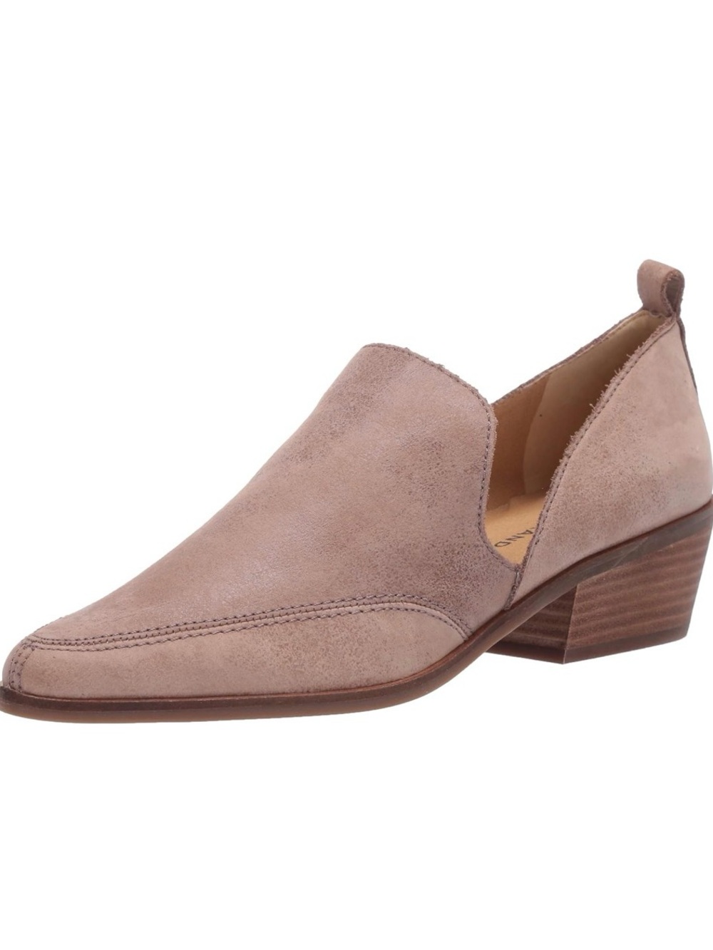 Women's Suede Low Heel Slip-On Loafer - Taupe